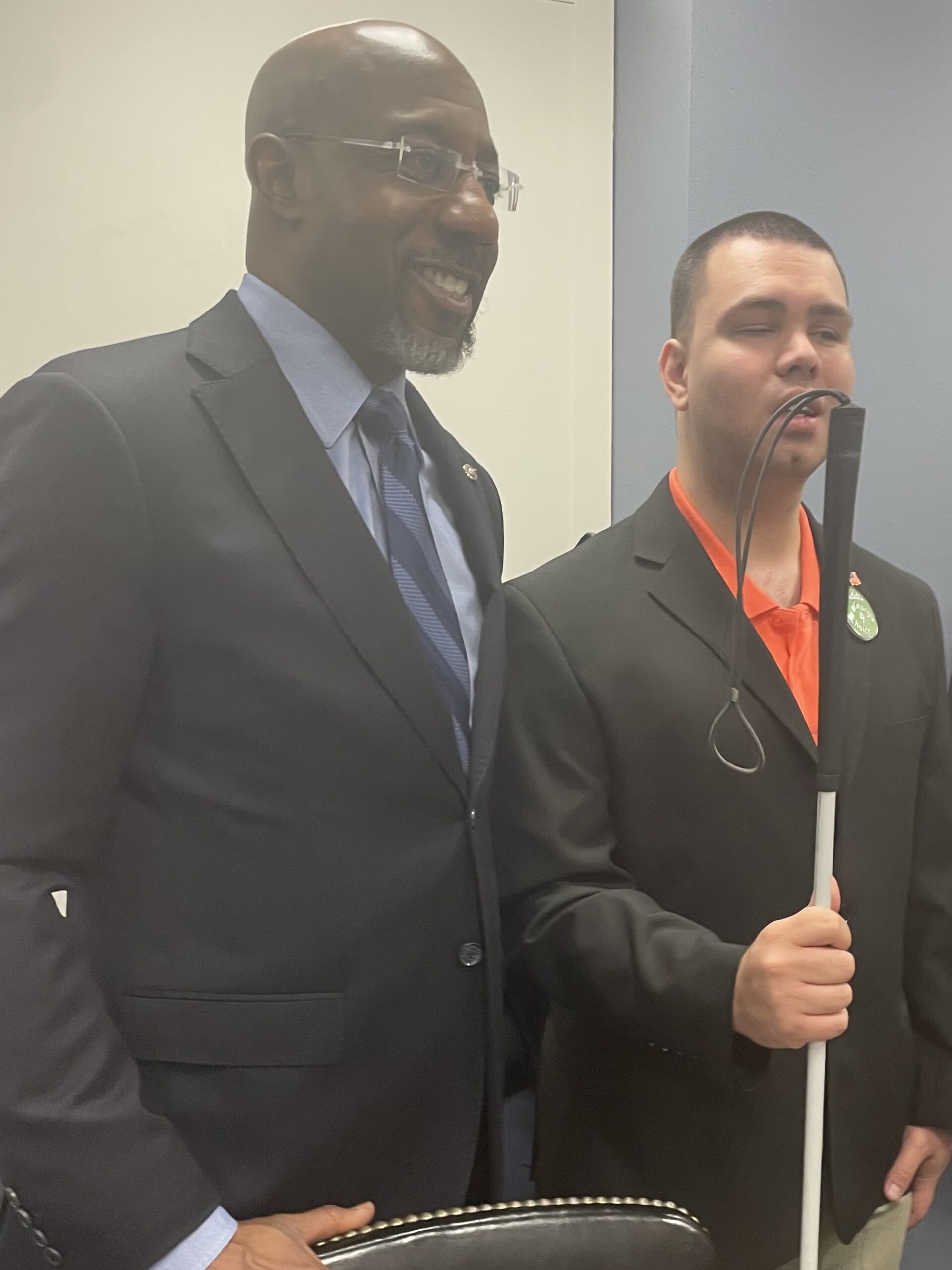Armando with Georgia Senator Raphael Warnock At The United States Capitol In Washington, D.c.
